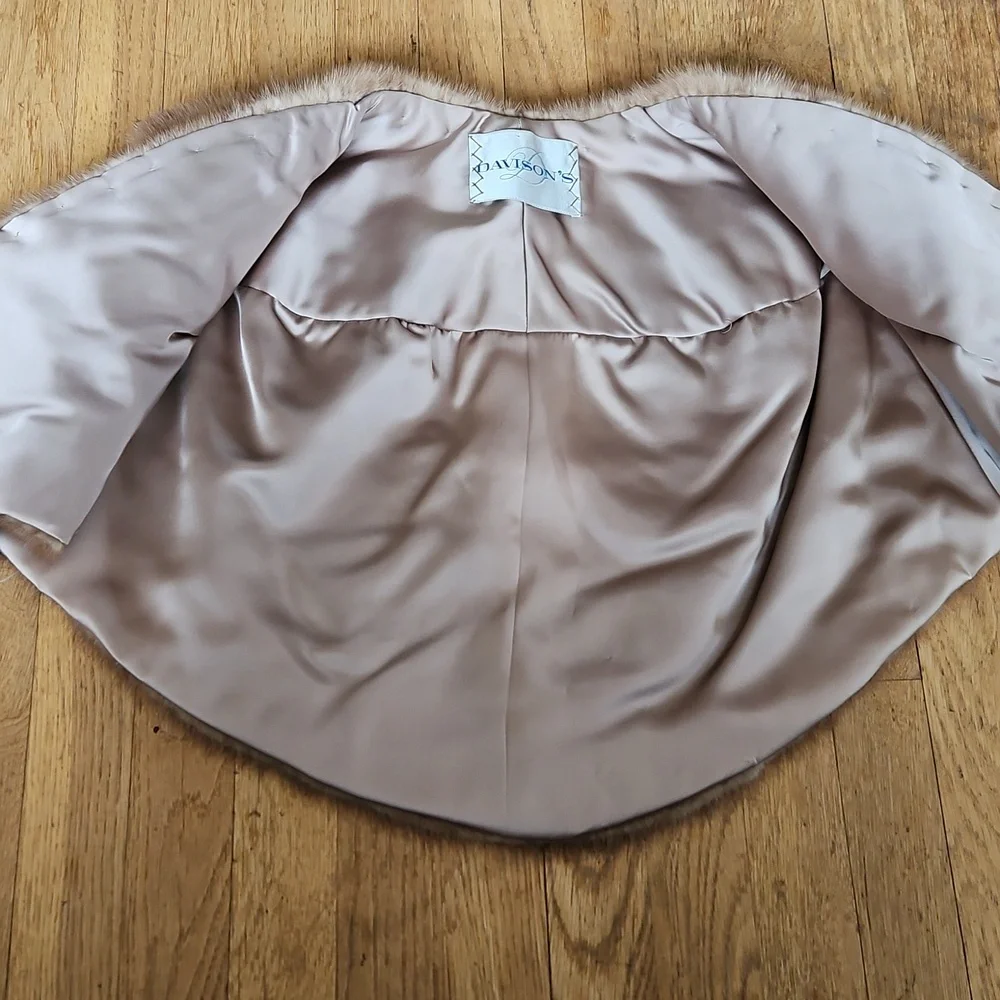 Vintage real mink shawl wrap S/M